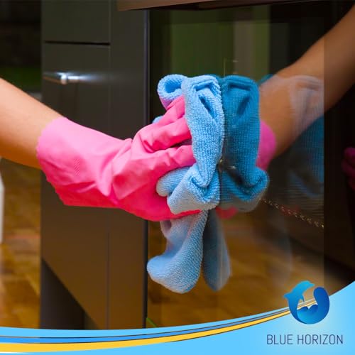 Cleaning Towel Washcloth, 12' x 12" All-Purpose Microfiber Rags - Ultra Soft Washcloths Reusable Shop Towels for Kitchen Bath Car Detailng (Sky Blue, 12"X12" 24-Pack) - color: Sky Blue