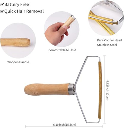 3pcs Metal Blade Dog Hair Remover Tool, Pet Fur and Lint Removal Brush, Manual Coat Sweater Grooming Trimmer for Effective Cleaning of Carpets, Clothing, Upholstery