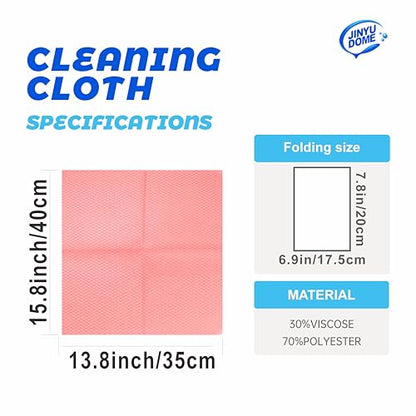 Disposable Kitchen Cleaning Cloths Dish Towels Dish Cloth Reusable Cloths for Kitchen, Bathroom, Household Cleaning (Red 100 Pack) - color: Red 100 Pack