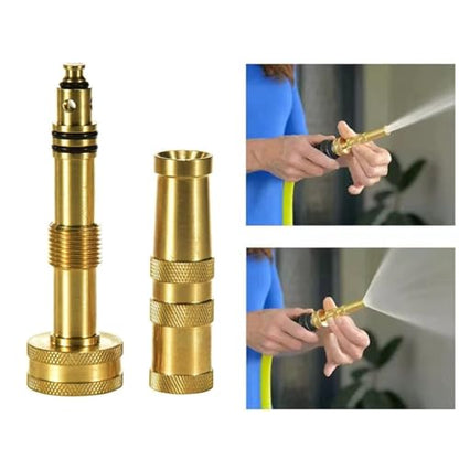 High-Pressure Brass Adjustable Twist Nozzle, Garden Hose Heavy Duty Nozzle Sprayer for Car Washing, Cleaning,Patio, Lawn,2-Pack ﻿ - size: 1.2*1.2*4