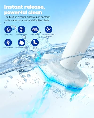 60 Pack Wand Refills Compatible with Clorox Toilet Brushes, Instant Foam Cleaning, Secure Lock No Slipping, Odor Neutralizing, Easy Snap-On Design - color: 60pack