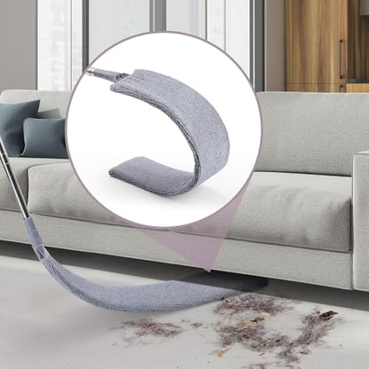 Retractable Gap Dust Cleaner Brush with Long Handle (30 to 100 inches), Cleaning Tools with 2 Microfiber Dusting Cloths, Extendable Duster for Cleaning Under Refrigerator Sofa Couch Bed Furniture