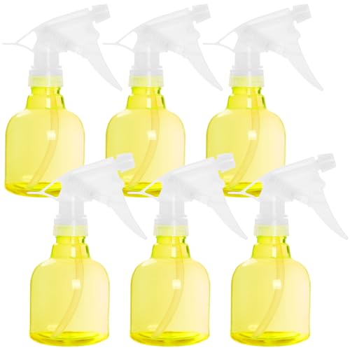 Youngever 6 Pack 12 Ounce Empty Plastic Spray Bottles (Yellow) - color: Yellow