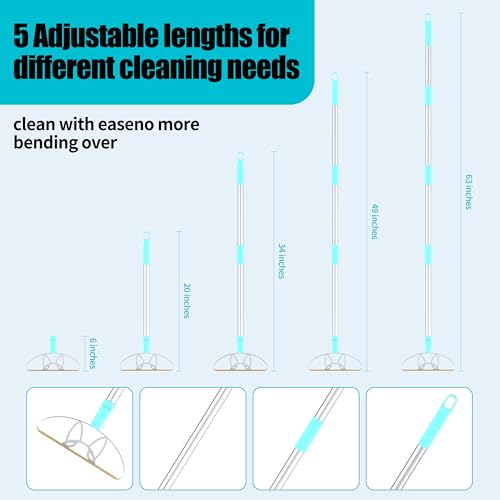 Ultra & Pro LINTPLUS Combo – 63” Long Carpet Rake for Pet Hair + Pro Attachments – Heavy Duty Stainless Steel Handle, Stand-Up Design – Effortless Fur & Lint Removal for Large Rugs, Carpets, Floors - size: Ultra,Pro