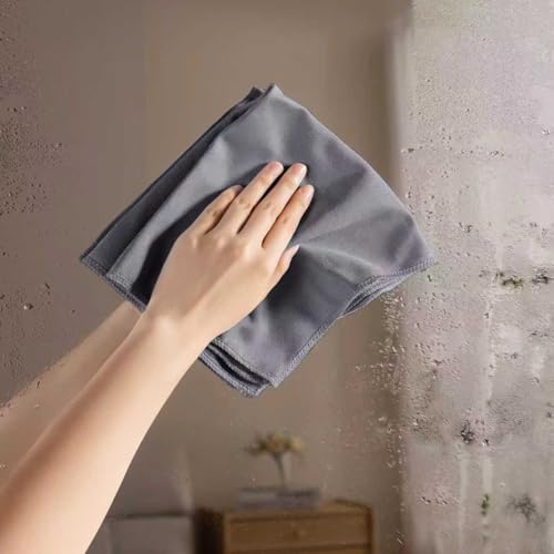 Microfiber Glass Cleaning Cloth 8 Pack, 16 Inch X 12 Inch, Lint Free Quickly Clean Window, Glasses, Windshields, Mirrors, and Stainless Steel, Grey - color: Grey