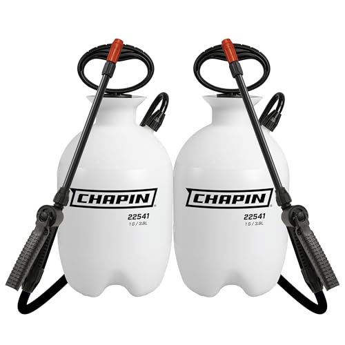 Chapin 22541 Pump Sprayer, 1‑Gallon, Foaming, Lawn & Garden, Translucent Poly Tank, Adjustable Nozzles, Anti‑Clog Filter, 12" Wand, 34" Reinforced Hose for Weed, Pest, Fertilizer Applications, 2 Pack - size: 2-Gallon