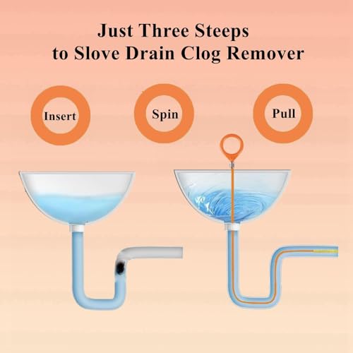 1/3pcs Extra Long Stainless Steel Drain Pipe Unclogging Hook,Nylon Coated-Suitable for Bathroom Sink, Bathtub/Shower Drain Pipes/Plumbing Accessory|Durable Nylon Material, Drain Cleaning Too (1pcs) - size: 1pcs