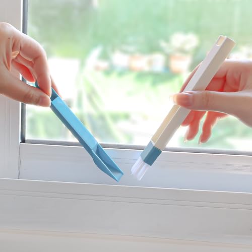3 Sets Window Groove Mini Cleaning Brush Door Floor Slot Gap Keyboard Brushes Household Cleaning Tools White - color: Blue