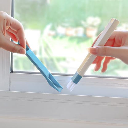 3 Sets Window Groove Mini Cleaning Brush Door Floor Slot Gap Keyboard Brushes Household Cleaning Tools White - color: Blue