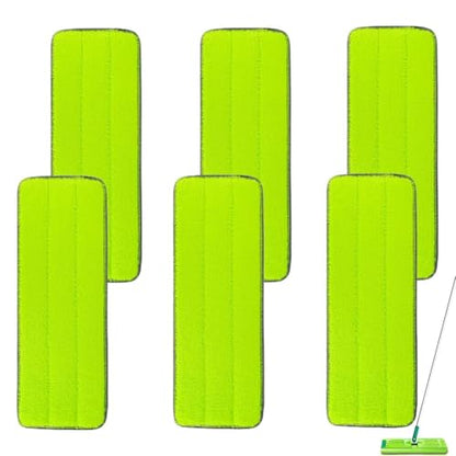 Replacement Microfiber Mop Pads for Libman Rinse 'n Wring Mop and Bucket System, Washable Reusable Wet & Dry Cleaning Refill Head for Multi-Surface Floor-6 Pack - color: 6 Pack