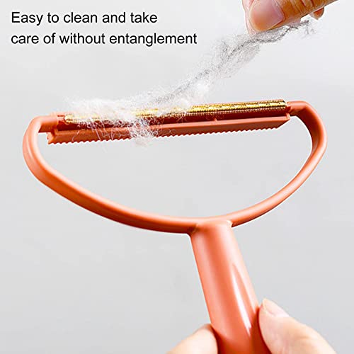 Carpet Scraper, Portable Lint Shaver, Lint Remover for Clothes Reusable, Lint Roller, Manual Double Sided Clothes Fuzz Shaver, Orange/Blue Practical Tool, 16.5x13.5x10cm(Red) - color: Red