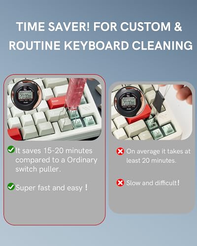 Keymatic 2-in-1 Switch Puller and Keycap Puller for Mechanical Keyboard, Key Switch with 4-Claw Grip, One-Press Eject Design for Fast & Stable Removal,Pink - color: Pink