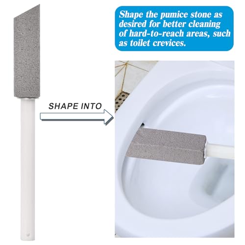 12 Packs Pumice Cleaning Stone with Extra Long Handle, Pumice Stone for Toilet Bowl Clean for Cleaning Toilets, Bathtubs, Grills, Swimming Pools, Sinks - size: 12 Pack