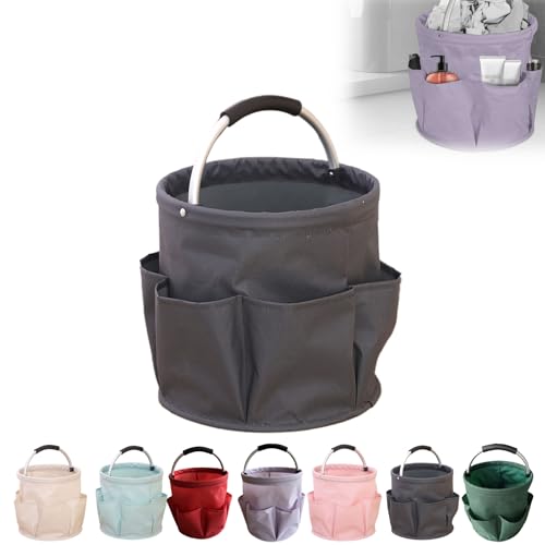 Professional Cleaning Caddy Organizer - 11" Wearable Cleaning Supply Bag with Adjustable Shoulder Strap & Handle - Housekeeper Essentials Organizer for Detailing Tools & Supplies (Grey) - color: Grey