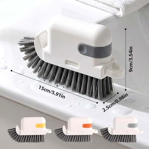 3-in-1 Removable Window Slot Brush,New Window Groove Cleaning Brush, Portable Window Track Cleaner Window Groove Cleaning Brush Tools with Hidden Scraper for Home Window Groove (Gray-1PC) - color: Gray-1pc