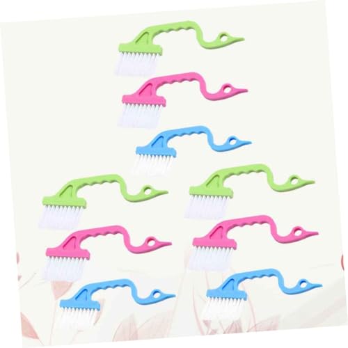 9pcs Swan Shape Window Groove Brush Handheld Cleaning Tool for Window Track Screen and Groove