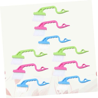 9pcs Swan Shape Window Groove Brush Handheld Cleaning Tool for Window Track Screen and Groove