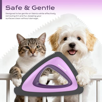 Pet Hair Remover for Car and Home, Multi-Surface Fur Removal Tool, Portable, Twilight Purple