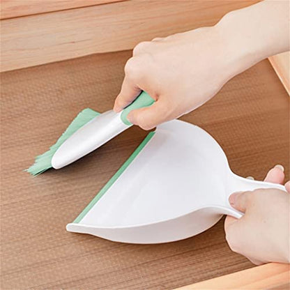 Dust pan Broom Brush Dustpan - Small Broom and Dustpan Set,Mini Broom and Dustpan,Small Dustpan and Brush Set for Home Cleaning, Sofa, Desk, Guinea Pig Cage, Cat Litter etc.（Light Green） - color: Light Green, size: 1 Set