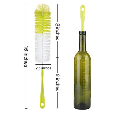 ALINK Long Narrow Neck Bottle Brush + ALINK 8 Pack Bottle Brush Cleaning Set with Stand