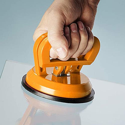 IMT 4.9" Glass Suction Cup Tiles Window Lifter, Power Grip Vacuum Lifter for Glass/Tiles/Mirror/Granite Lifting, Dent Repair Sucker Plate, Double Handle Locking - size: 5"