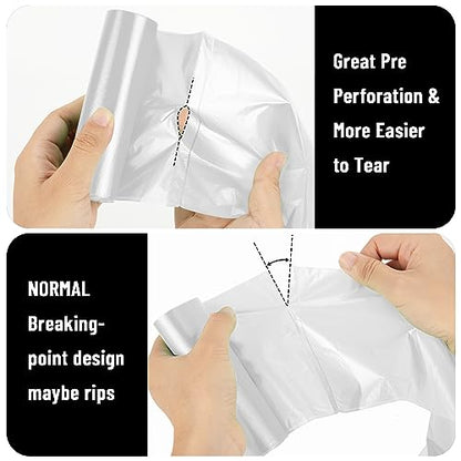 105Counts 8 Gallon Trash Bags, Flexible & Durable Kitchen Garbage Bags, Unscented & Easy Tearing Medium Trash Bag for Kitchen, Bathroom, Bedroom, Office, Transparent - style: 8 Gallon Transparent 105 counts