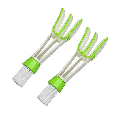Multifunction Cleaning Brush for Car Air Vent - 2 Microfiber Sleeves Blinds Cleaner Tools for Keyboard Window Leaves Blinds Shutter 2 Pack