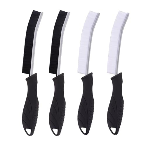 4PCS Crevice Cleaning Brush -Hard Bristle Crevice Cleaning Brush Multifunctional Grout Brush for Cleaning, Gap Scrub Brush Crevice Cleaning Tools for Kitchen, Sinks, Shower, Tile, Toilet, Window
