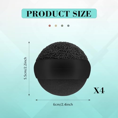 Suclain 4 Pack Touch Screen Cleaner Balls Phone Cleaning Ball Microfiber Touch Car Screen Glass Cleaner for Easter Computer Laptop Phone Monitor - color: Black