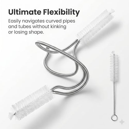 Flexible Drain Clog Remover Brush Single Head Extended Reach Cleaning Tool for Bathroom Kitchen and Sink Drains White - color: White, size: Medium