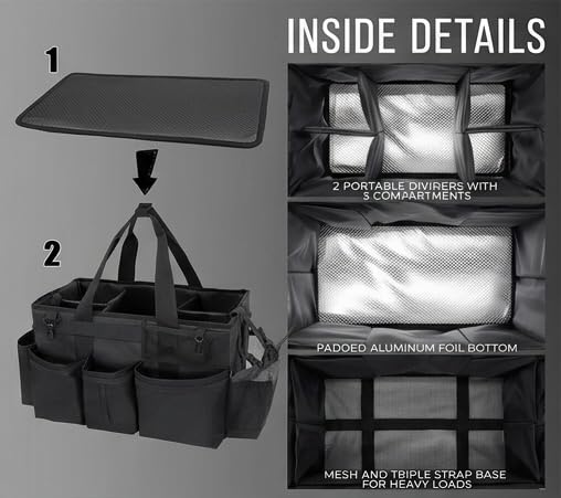 Wearable Cleaning Caddy Organize Bag with Spray bottle & Towel, Handles for Cleaners & Housekeeper,Under Sink & Car Cleaning Tool Organizers Bag with Adjustable Shoulder Strap&Waist Belt (Black) - color: Black