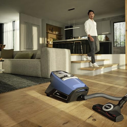 Miele Blizzard CX1 Turbo Team Bagless Canister Vacuum, Tech Blue - Portable, Household - color: Tech Blue, style: Turbo