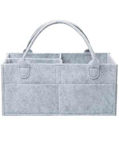 Mr. Pen- Baby Diaper Caddy Organizer, Gray, Large | Nursery Storage Bin and Car Organizer for Diapers and Baby Wipes - color: Gray, size: 1 Pack, Large
