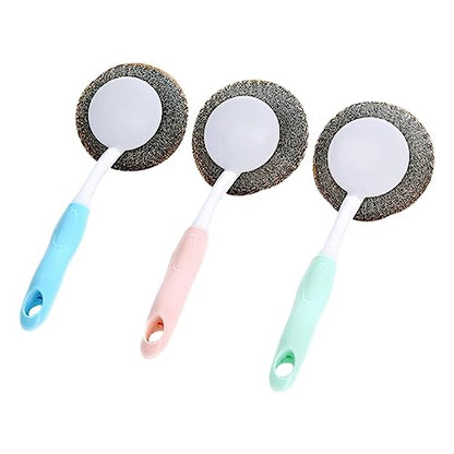 PartyKindom Long Handle Pot Dish Scrubber Brush Ergonomic Non-Slip Cleaning Tool for Effortless Dishwashing for Pans Pots and Kitchen Cleaning Blue - color: Blue