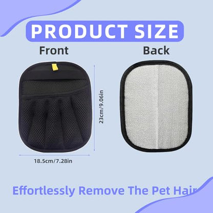 2 Packs Upgraded Pet Hair Removal Gloves for Dogs & Cats, Thickened Electrostatic Pet Hair Remover Gloves, Reusable Magic Brush Pet Hair Remover Tool for Couch, Carpet, Car Seat(Black) - color: pet hair removal glove 2pcs
