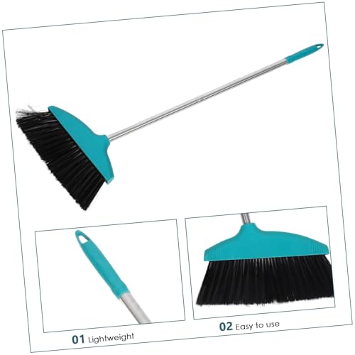 Mobestech Soft Bristle Broom with Long Handle PET Hair Cleaning Broom for Home and Kitchen for Indoor and Outdoor Use