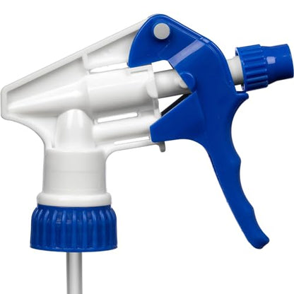 Heavy Duty Universal Trigger Sprayer Replacement for 32 oz Sprayer Bottles, 9 1/4" Dip Tube, 28-400 Neck Finish - 6 Pack (Blue) - color: Blue