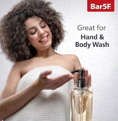 Bar5F Pump Bottle 32-Ounce 1-Liter Empty for Shampoo Conditioner Body Wash Lotion BPA-Free Crystal-Clear (Pack of 1)