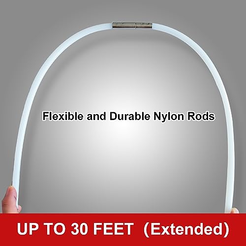 Particle Furnace Cleaning Brush, 4"/6" Brush ,Chimney Brush,Dryer Vent Cleaner Kit,Flexible Rods (22PcsRods+1Pcs 4"+1Pcs 6" Brush) - color: 22pcsrods+1pcs 4"+1pcs 6" Brush