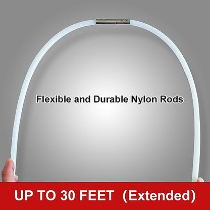 Particle Furnace Cleaning Brush, 4"/6" Brush ,Chimney Brush,Dryer Vent Cleaner Kit,Flexible Rods (22PcsRods+1Pcs 4"+1Pcs 6" Brush) - color: 22pcsrods+1pcs 4"+1pcs 6" Brush