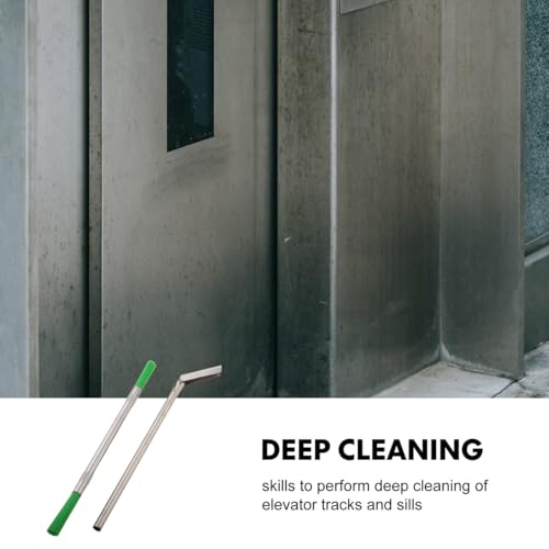 PRETYZOOM 9-Inch Elevator Maintenance Tool Set - Efficient Track Cleaner Scraper Deep Cleaning Gaps and Trash Removal for Home Window Still, Groove, Crevice Business Use - size: 22.50X0.80X0.80CM