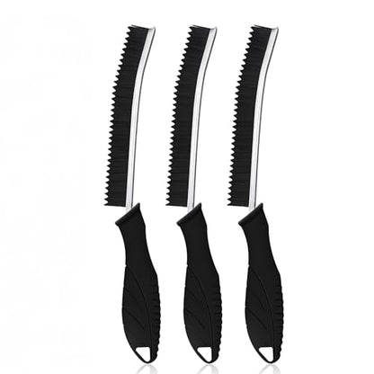 Crevice Cleaning Brush Set of 3, Hard Bristle Gap Brush with Wall Mount Holder – Deep Cleans Grout, Kitchen, Bathroom Tiles, Window Tracks & Tight Spaces