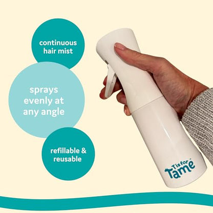 T is for Tame - Precision Fine Hair Mister Spray Bottle - 10 oz. Continuous Spray Bottle for Hair Care, Curl Refreshing and Styling - Made in the USA