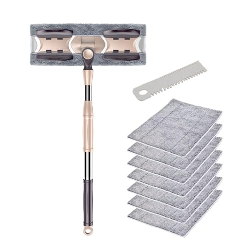 Adjustable Aluminum Flat Mop for Household 360 Degree Dusting Microfiber Pad Lazy Tool 133cm Handle - color: B