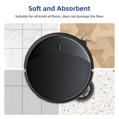 VIEWALL 8 Pack Rotating Mop Pads for Roborock Saros 10R, Saros 20, Saros Z70, Qrevo Edge 2, Qrevo CurvX Vacuum Cleaner, Washable Microfiber Mop Cloth Replacement Accessories - size: Saros Mop Pads 8 Pack