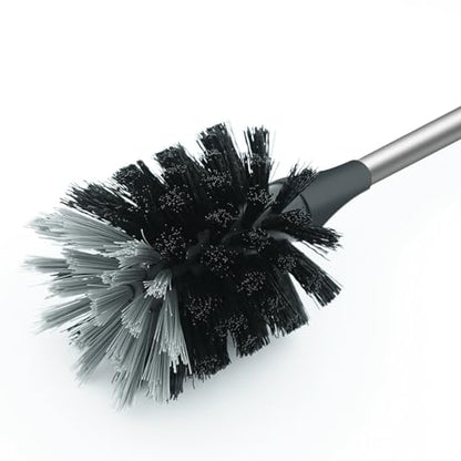 Long Bottle Brush, 15.15 in Bendable Cleaner Brushes for Cleaning Neck Beer Bottles, Wine, Baby Bottles, Water Bottles, Tumblers, Flask, Bird Feeder, Vase, Pipes and Brewing Supplies Black/1Pack - color: Black and White