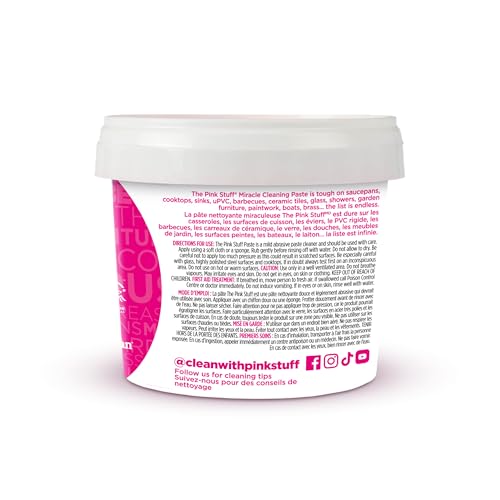 Stardrops The Pink Stuff Cleaning Paste 500g, Multi Purpose Cleaner for Kitchen, Bathroom, Tiles, Glass, Shower, Oven, Sink, Stainless Steel, Removes Grease, Grime & Stains - size: 17.63 Ounce (Pack of 1)