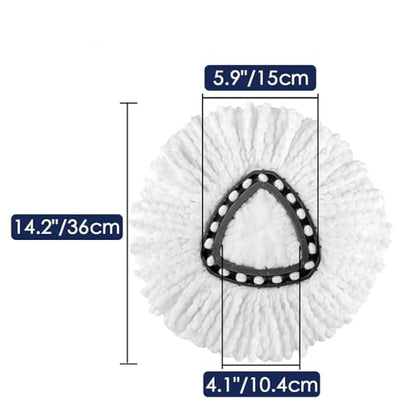 Mop Replace Head, Spin Mop Replacement Head Easywring 1-Tank System, Easy Cleaning, Microfiber, Machine Washable (3 Pack) - size: 3 Pack