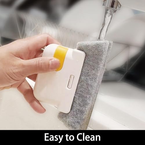 Magic Window Track Cleaner, 2024 Upgraded Window Groove Cleaning Brush, Window Cleaning Tools Set with 2 Replacement for Window lides Gaps Tile Lines Shutter Car Vents (Orange) - color: Orange
