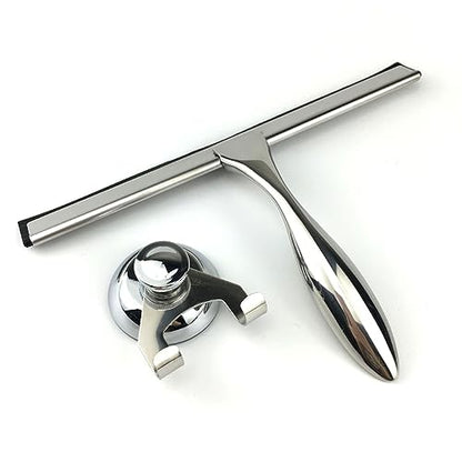3pcs Shower Squeegee Stainless Steel Suction Cup Holder for Glass Tile Mirror Cleaning